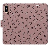 iSaprio Flip case Heart Dark 02 for iPhone X/XS - Phone Case