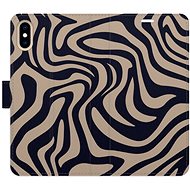 iSaprio Flip Case Zebra Black 02 for iPhone X/XS - Phone Case