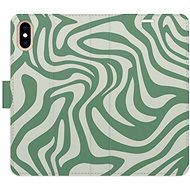 iSaprio Flip Case Zebra Green 02 for iPhone X/XS - Phone Case