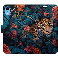 iSaprio Flip Case Flower Jaguar 02 for iPhone XR - Phone Case