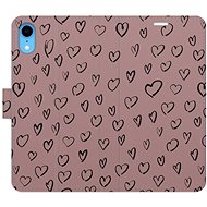 iSaprio Flip Case Heart Dark 02 for iPhone XR - Phone Case