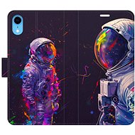 iSaprio Flip Case Neon Astronaut 02 for iPhone XR - Phone Case