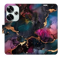 iSaprio Flip Case Dark Marble for Poco F6 - Phone Case