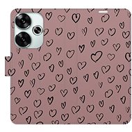 iSaprio Flip case Heart Dark 02 for Poco F6 - Phone Case