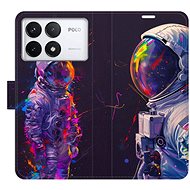iSaprio Flip Case Neon Astronaut 02 for Poco F6 Pro - Phone Case