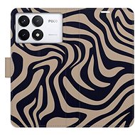 iSaprio Flip Case Zebra Black 02 for Poco F6 Pro - Phone Case