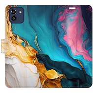 iSaprio Flip Case Colourful Marble for Samsung Galaxy A03 - Phone Case