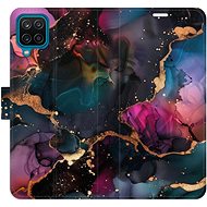 iSaprio Flip Case Dark Marble for Samsung Galaxy A12 - Phone Case