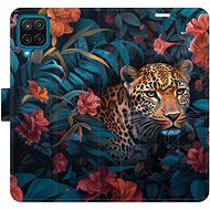 iSaprio Flip Case Flower Jaguar 02 for Samsung Galaxy A12 - Phone Case