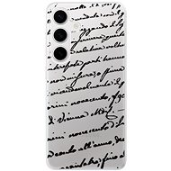iSaprio Handwriting 01 - black - Samsung Galaxy S24 - Phone Cover