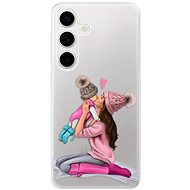 iSaprio Kissing Mom - Brunette and Girl - Samsung Galaxy S24 - Phone Cover