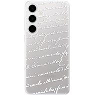 iSaprio Handwriting 01 - white - Samsung Galaxy S24+ - Phone Cover