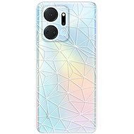 iSaprio Abstract Triangles 03 – white – Honor X7a - Kryt na mobil