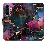 iSaprio Dark Marble Flip Case for Samsung Galaxy A57 - Phone Case