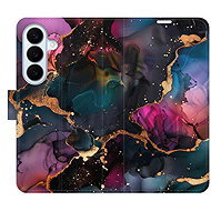 iSaprio Flip Case Dark Marble for Samsung Galaxy S26+ - Phone Case