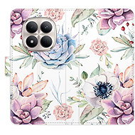 iSaprio Flip Case - Succulents Pattern for Xiaomi Redmi Note 15 Pro 5G - Phone Case