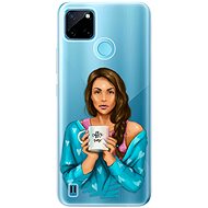 iSaprio Coffe Now pro Brunette pro Realme C21Y / C25Y - Phone Cover