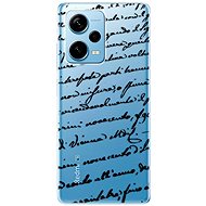 iSaprio Handwriting 01 pro black pro Xiaomi Redmi Note 12 Pro 5G / Poco X5 Pro 5G - Phone Cover