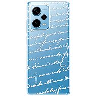 iSaprio Handwriting 01 pro white pro Xiaomi Redmi Note 12 Pro 5G / Poco X5 Pro 5G - Phone Cover