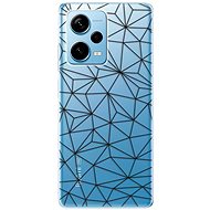 iSaprio Abstract Triangles 03 pro black pro Xiaomi Redmi Note 12 Pro+ 5G - Phone Cover