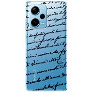 iSaprio Handwriting 01 pro black pro Xiaomi Redmi Note 12 Pro+ 5G - Phone Cover
