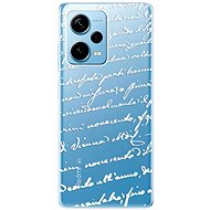 iSaprio Handwriting 01 pro white pro Xiaomi Redmi Note 12 Pro+ 5G - Phone Cover
