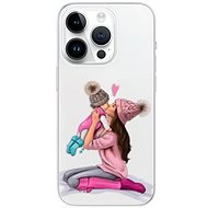iSaprio Kissing Mom pro Brunette and Girl pro iPhone 15 Pro - Phone Cover