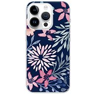 iSaprio Leaves on Blue pro iPhone 15 Pro - Phone Cover