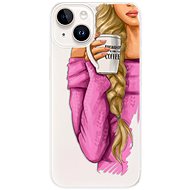 iSaprio My Coffe and Blond Girl pro iPhone 15 Plus - Phone Cover