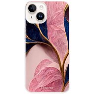 iSaprio Pink Blue Leaves pro iPhone 15 Plus - Phone Cover