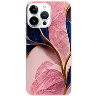 iSaprio Pink Blue Leaves pro iPhone 15 Pro Max - Phone Cover