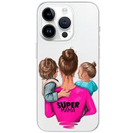 iSaprio Super Mama pro Boy and Girl pro iPhone 15 Pro - Phone Cover