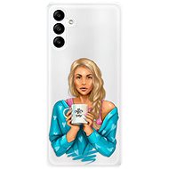 iSaprio Coffe Now pro Blond pro Samsung Galaxy A04s - Phone Cover