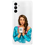 iSaprio Coffe Now pro Brunette pro Samsung Galaxy A04s - Phone Cover