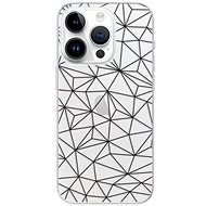 iSaprio Abstract Triangles 03 pro black pro iPhone 15 Pro - Phone Cover