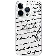 iSaprio Handwriting 01 pro black pro iPhone 15 Pro - Phone Cover