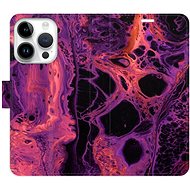 iSaprio flip pouzdro Abstract Dark 02 pro iPhone 15 Pro - Phone Cover