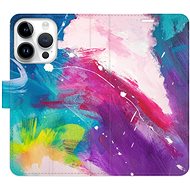 iSaprio flip pouzdro Abstract Paint 05 pro iPhone 15 Pro - Phone Cover