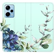 iSaprio flip case Blue Flowers for Xiaomi Redmi Note 12 Pro+ 5G - Phone Cover