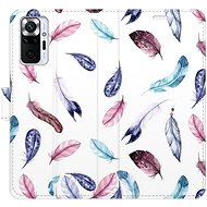 iSaprio flip pouzdro Colorful Feathers pro Xiaomi Redmi Note 10 Pro - Phone Cover
