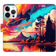 iSaprio flip pouzdro Colorful Mountains 02 pro iPhone 15 Pro - Phone Cover