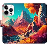 iSaprio flip pouzdro Colorful Mountains pro iPhone 15 Pro - Phone Cover