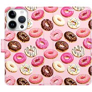 iSaprio flip pouzdro Donuts Pattern 03 pro iPhone 15 Pro - Phone Cover