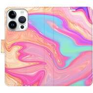 iSaprio flip pouzdro Abstract Paint 07 pro iPhone 15 Pro - Phone Cover