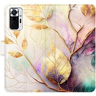 iSaprio flip case Gold Leaves 02 for Xiaomi Redmi Note 10 Pro - Phone Cover