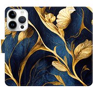 iSaprio flip pouzdro GoldBlue pro iPhone 15 Pro - Phone Cover