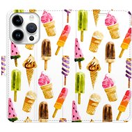 iSaprio flip case Ice Cream Pattern for iPhone 15 Pro - Phone Cover