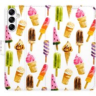 iSaprio flip pouzdro Ice Cream Pattern pro Samsung Galaxy A14 / A14 5G - Phone Cover