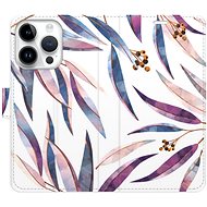 iSaprio flip pouzdro Ornamental Leaves pro iPhone 15 Pro - Phone Cover