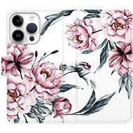 iSaprio flip pouzdro Pink Flowers pro iPhone 15 Pro - Phone Cover
